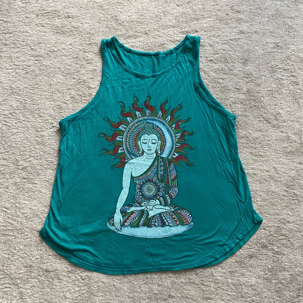 Buddha Graphic Tee Tank Top